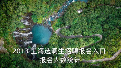 2013 上海選調生招聘報名入口 報名人數統計