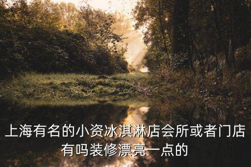 上海有名的小資冰淇淋店會所或者門店有嗎裝修漂亮一點的