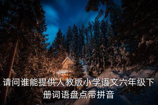 請問誰能提供人教版小學語文六年級下冊詞語盤點帶拼音
