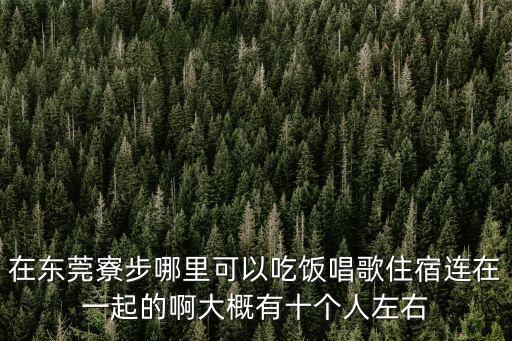 在東莞寮步哪里可以吃飯唱歌住宿連在一起的啊大概有十個人左右
