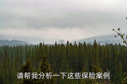 保險案例，保險的案例分析