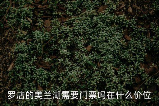 羅店的美蘭湖需要門票嗎在什么價位