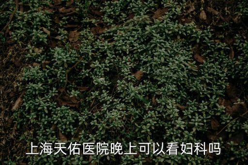 上海天佑醫院晚上可以看婦科嗎