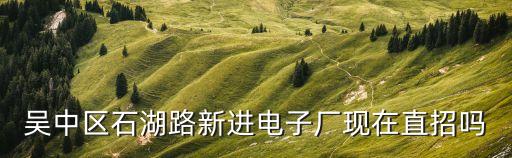 吳中區石湖路新進電子廠現在直招嗎