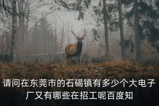 請問在東莞市的石碣鎮(zhèn)有多少個大電子廠又有哪些在招工呢百度知