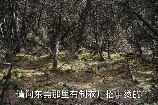 請問東莞那里有制衣廠招中燙的