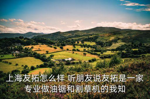 上海友拓怎么樣 聽朋友說友拓是一家專業做油鋸和割草機的我知