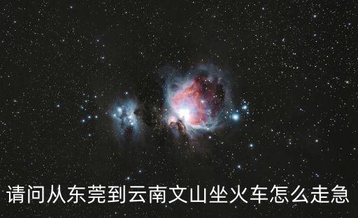 請問從東莞到云南文山坐火車怎么走急