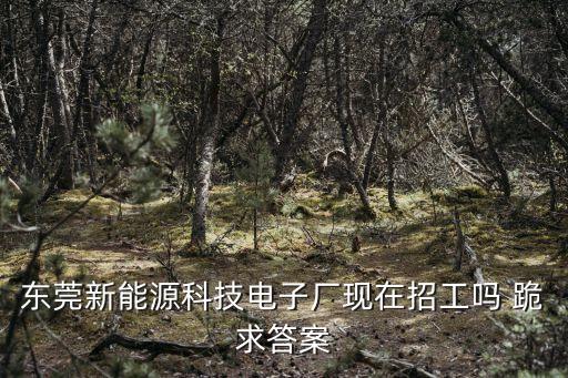 東莞新能源科技電子廠現在招工嗎 跪求答案
