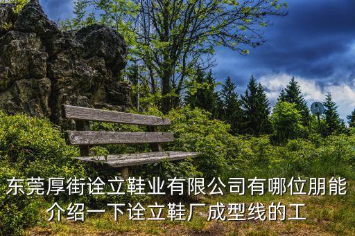 東莞厚街詮立鞋業有限公司有哪位朋能介紹一下詮立鞋廠成型線的工