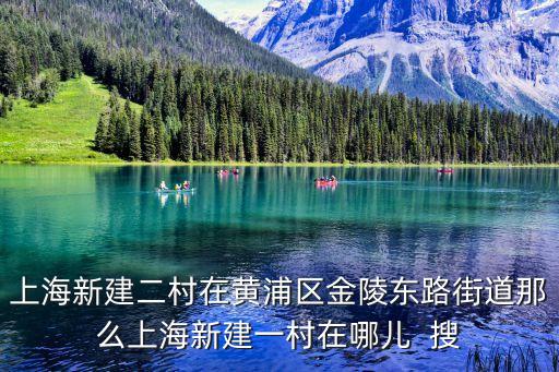 上海新建二村在黃浦區金陵東路街道那么上海新建一村在哪兒  搜