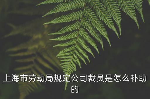 上海市勞動局規定公司裁員是怎么補助的