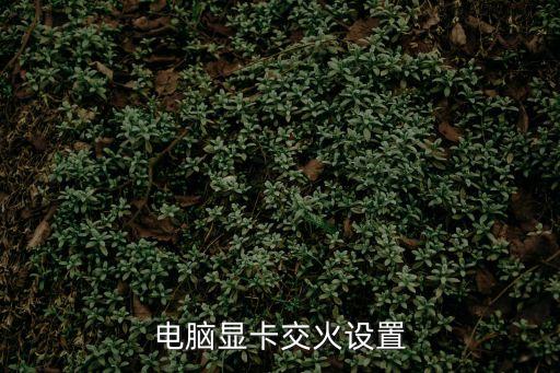 電腦顯卡交火設置
