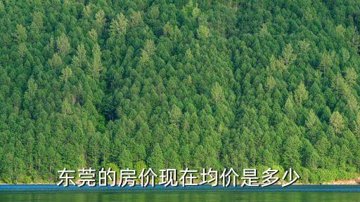 東莞的房價現在均價是多少