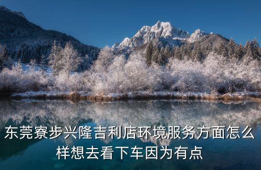 東莞寮步興隆吉利店環境服務方面怎么樣想去看下車因為有點