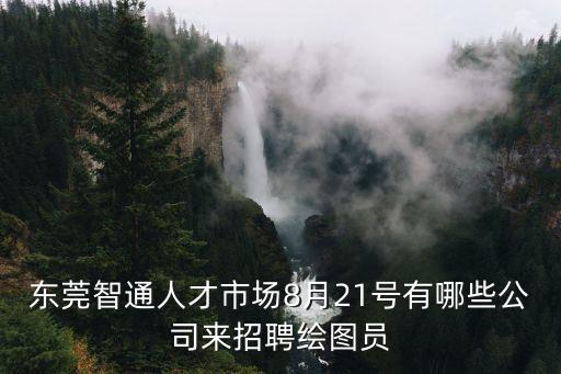東莞智通人才市場8月21號有哪些公司來招聘繪圖員