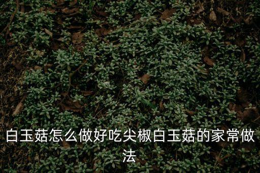 白玉菇怎么做好吃尖椒白玉菇的家常做法