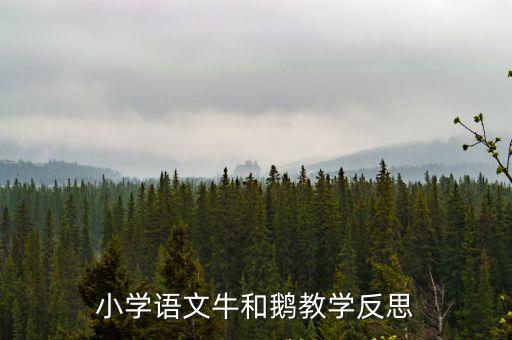 小學語文牛和鵝教學反思