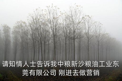 東莞中糧糧油工資，中糧糧油待遇