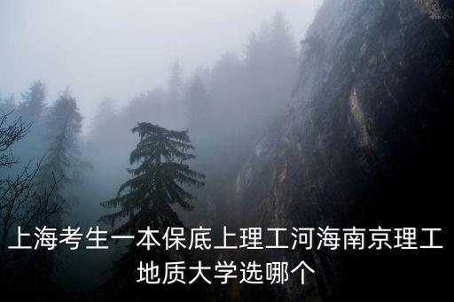 上海考生一本保底上理工河海南京理工地質大學選哪個