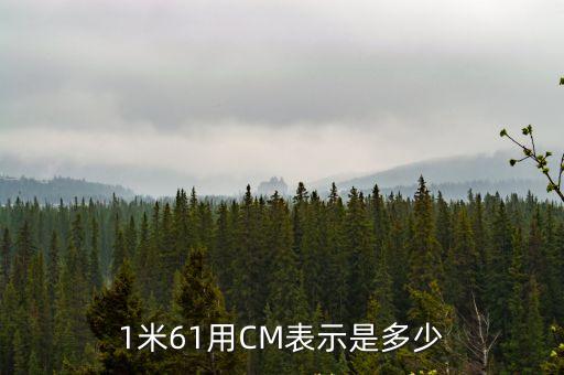 1米61用CM表示是多少