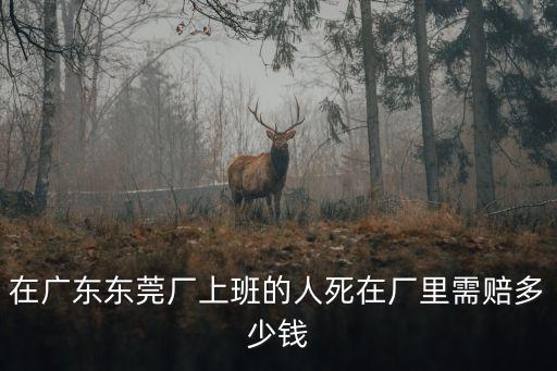 在廣東東莞廠上班的人死在廠里需賠多少錢
