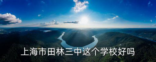 上海市田林三中這個(gè)學(xué)校好嗎
