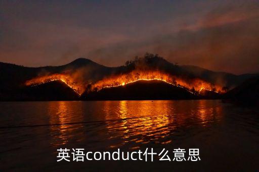 采摘英語，英語conduct什么意思