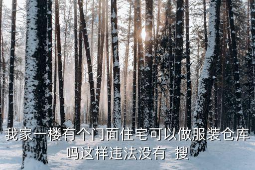 東莞樓房起火，我家一樓有個門面住宅可以做服裝倉庫嗎這樣違法沒有  搜