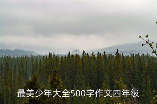 最美少年，最美少年大全500字作文四年級