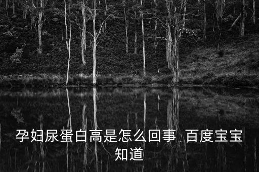 孕婦尿蛋白，孕婦 尿蛋白