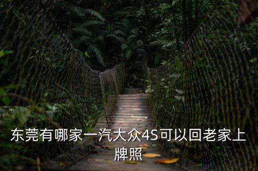 東莞有哪家一汽大眾4S可以回老家上牌照