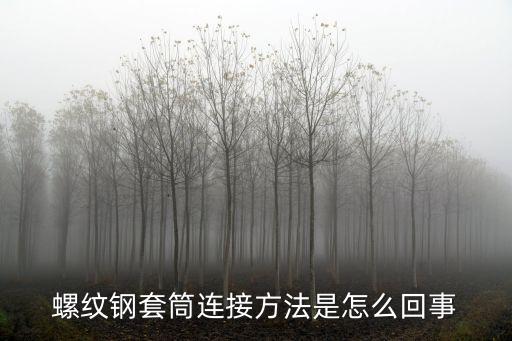 上海市螺紋鋼套筒，螺紋鋼套筒連接方法是怎么回事