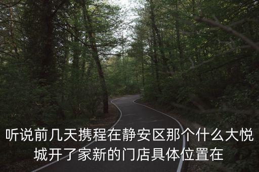 上海市lelecha樂樂茶靜安大悅城店，聽說前幾天攜程在靜安區那個什么大悅城開了家新的門店具體位置在