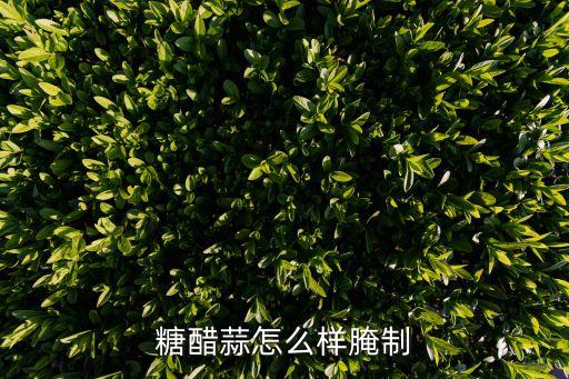 糖醋蒜怎么樣腌制