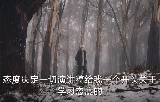 態(tài)度決定一切演講稿給我一個開頭關(guān)于學(xué)習(xí)態(tài)度的