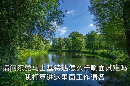 請問東莞馬士基待遇怎么樣啊面試難嗎我打算進這里面工作請各