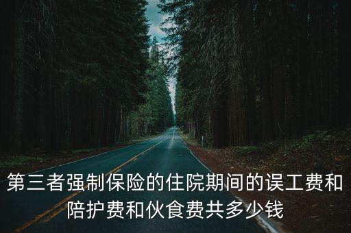 上海市陪護費一天40元，第三者強制保險的住院期間的誤工費和陪護費和伙食費共多少錢