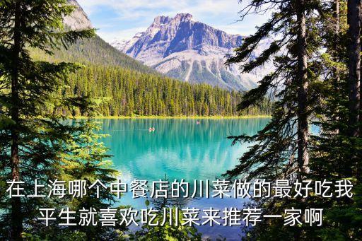 在上海哪個中餐店的川菜做的最好吃我平生就喜歡吃川菜來推薦一家啊