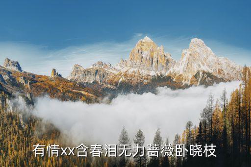 有情后感，有情xx含春淚無力薔薇臥曉枝