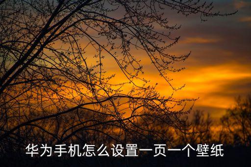 華為壁紙，華為手機怎么設(shè)置一頁一個壁紙