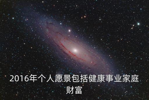 個人職業(yè)愿景，2016年個人愿景包括健康事業(yè)家庭財富