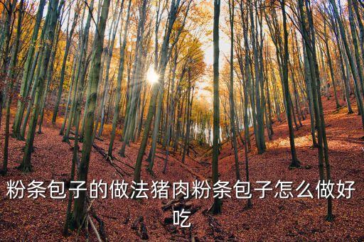 粉條包子的做法豬肉粉條包子怎么做好吃
