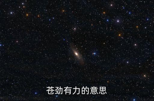 蒼勁有力的意思，成語蒼勁有力是什么意思