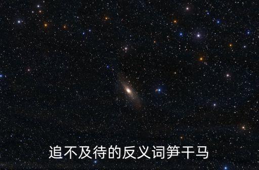 追不及待的反義詞筍干馬