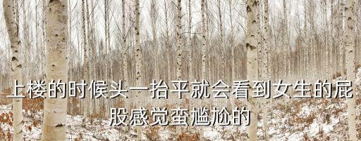 女生的屁股，上樓的時候頭一抬平就會看到女生的屁股感覺蠻尷尬的