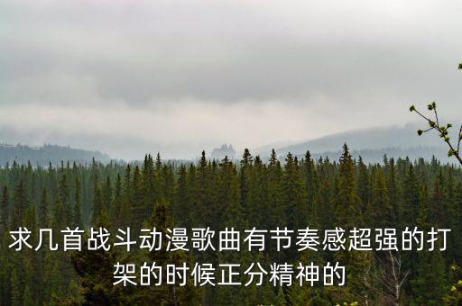 求幾首戰斗動漫歌曲有節奏感超強的打架的時候正分精神的