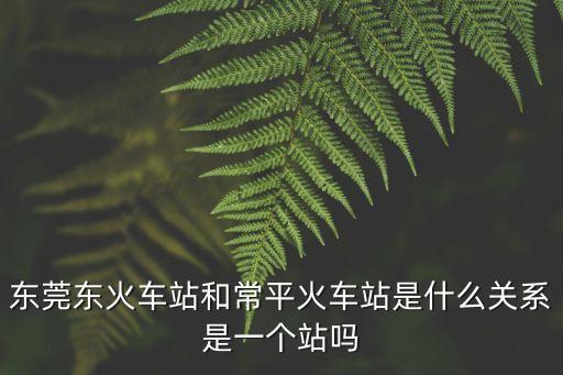 東莞東火車站和常平火車站是什么關(guān)系是一個站嗎