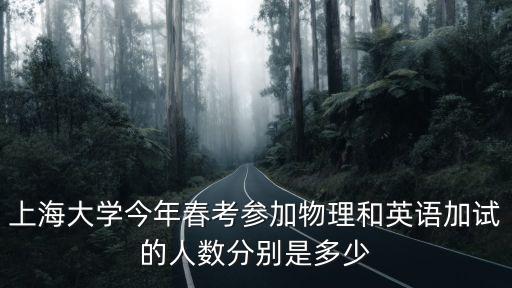 上海大學今年春考參加物理和英語加試的人數分別是多少