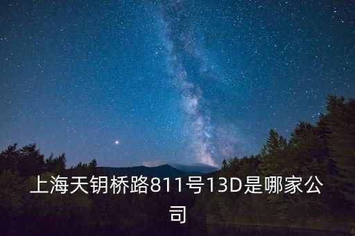 上海天鑰橋路811號13D是哪家公司